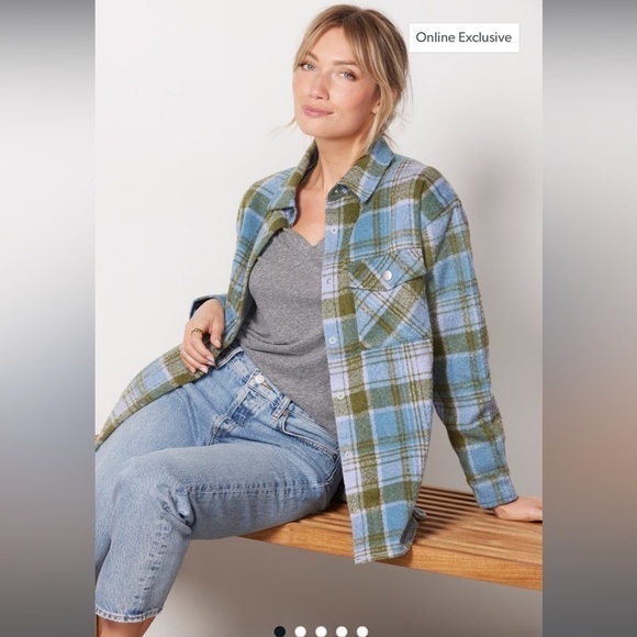 Monrow Plaid Flannel Jacket - Picture 9 of 9